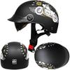 ZXC Retro Semi-helmet Men Women's Electric Bicycle Scoop Helmet Portable With Endoscope