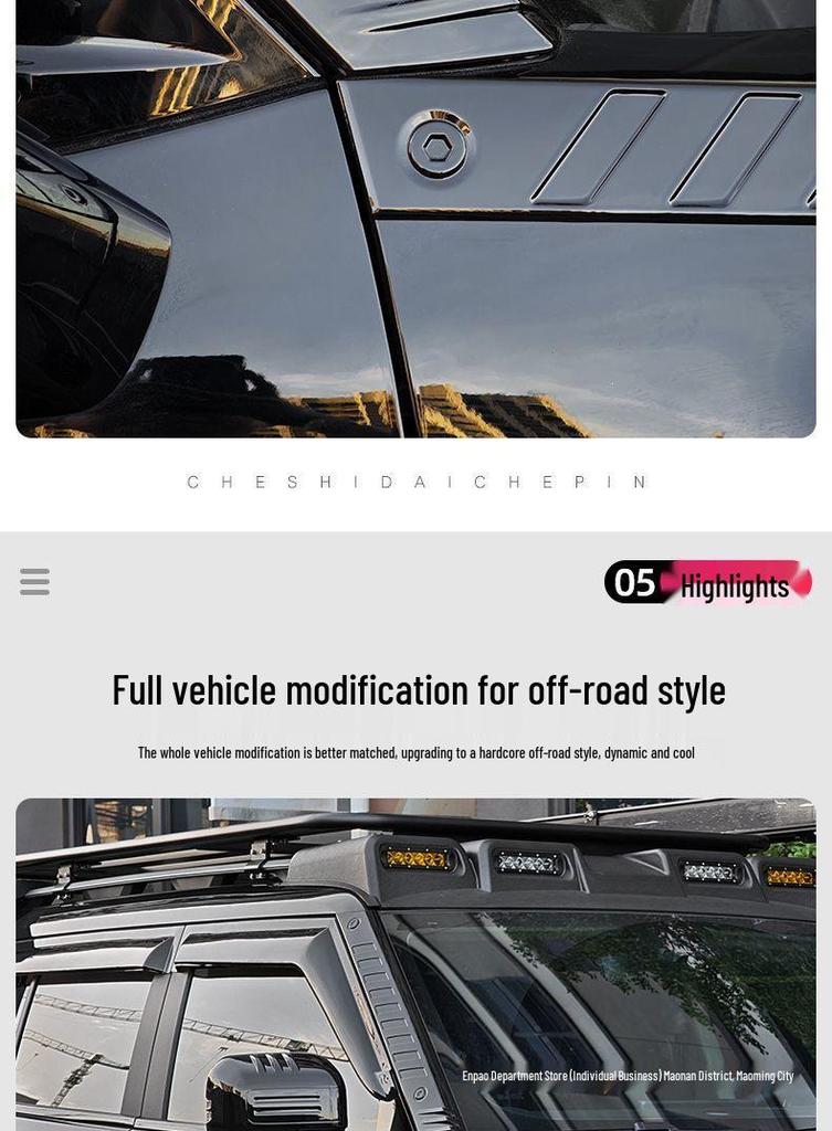 Jetour Traveler Shanhai T1 Front Bumper Hood Anti-Scratch A-Pillar Decoration