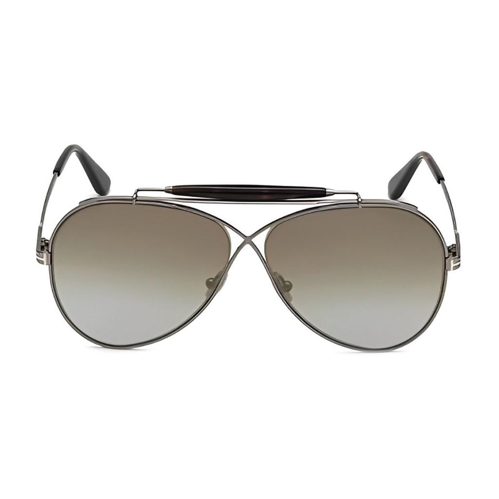 TF Chic Alloy Pilot Style Sunglasses Men sunglasses Gray FT081808G