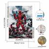 5D DIY Diamond Art Painting Kits for Adults, Deadpool Full Round Crystal Diamond Kits for Beginner for Home Wall Decorate
