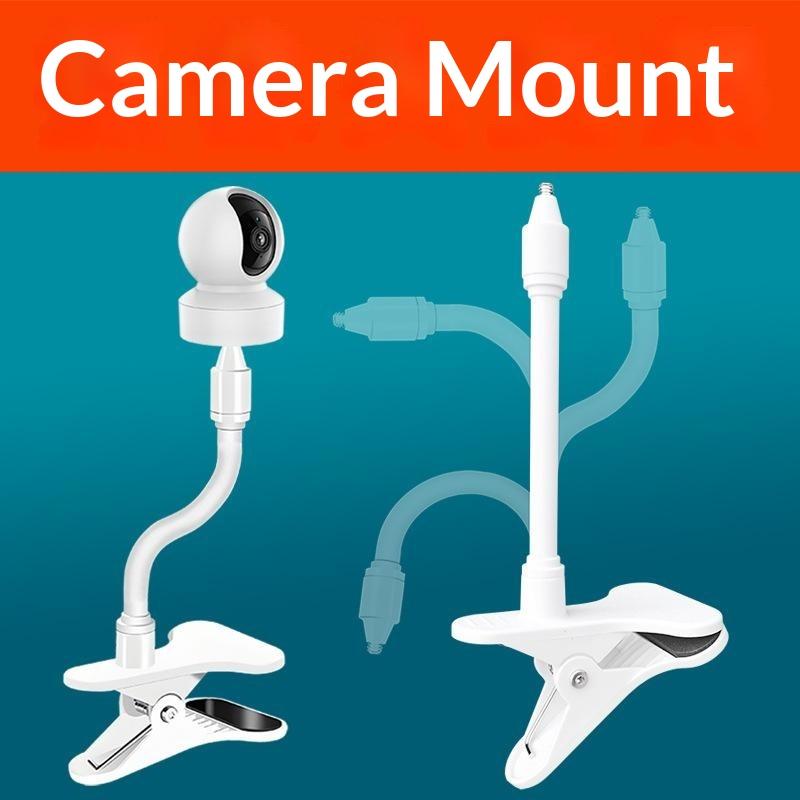 Portable Flexible Camera Clamp Mount Baby Monitor Camera Holder Stand Webcam Monitor Punch-Free Bendable Bracket Base With Clip