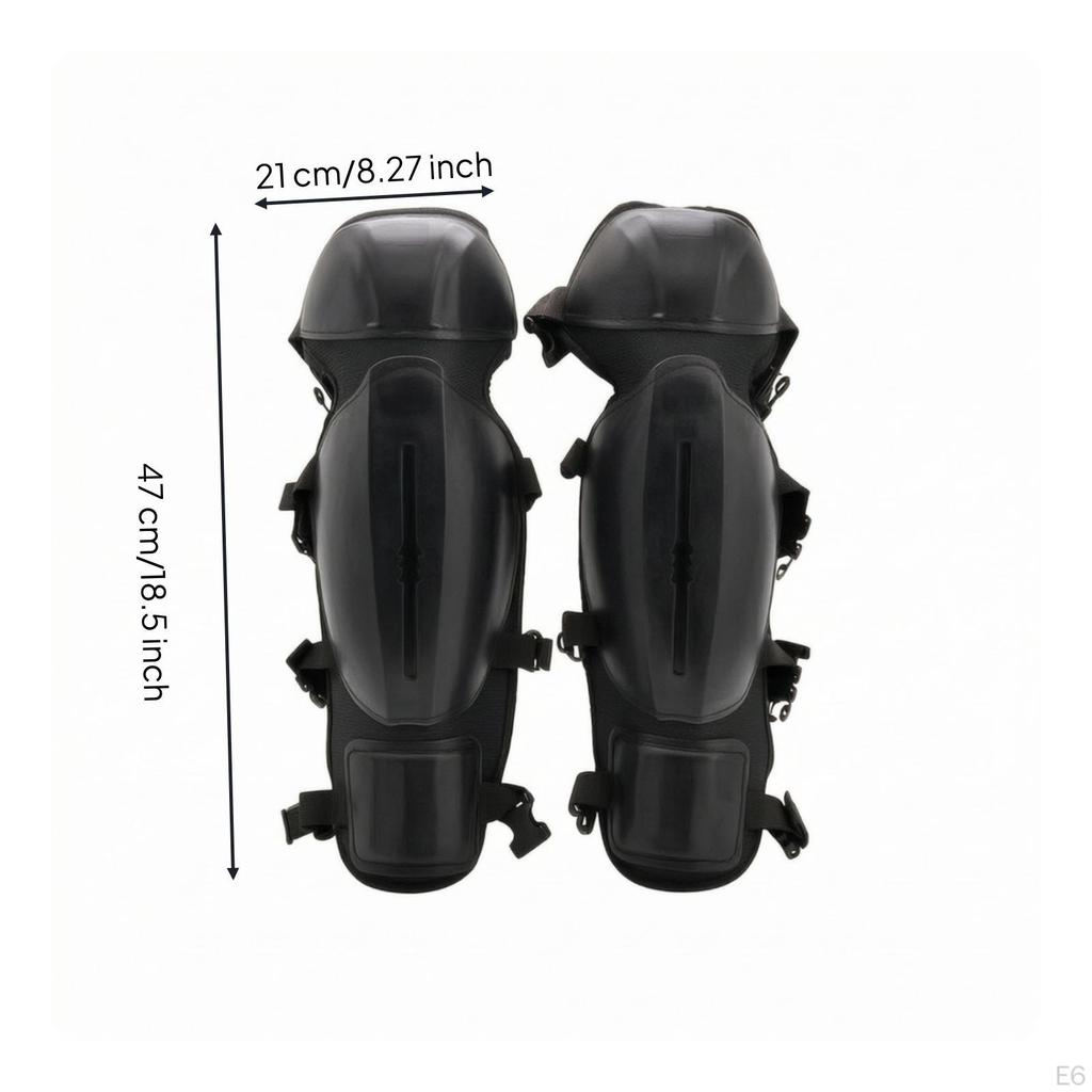 Adjustable Gardening Leg Guards | Padded, BrushCutting Guards, for Yard Work Black Red 3section