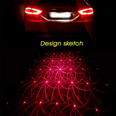 Car Anti-collision Laser Fog Light LED Car Motorcycle Auto Brake Parking Signal Warning Light Car Styling