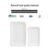 Biodegradable White Rectangular Disposable Paper Dinner Plates for Picnic and Household Use