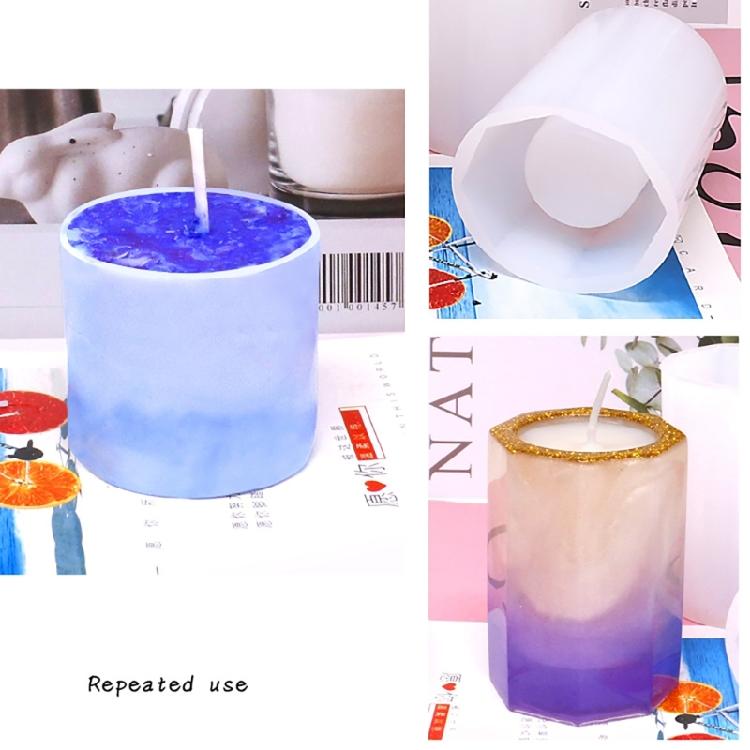 Cylinder Shape Silicones Candle Holders Molds for Making Pen Holders Tealight Candle Holders Home Decoration Art Craft