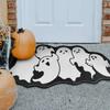 Non-slip Halloween Door Mat Crystal Velvet Fluffy Carpet Trendy Bathroom Mat  for Halloween