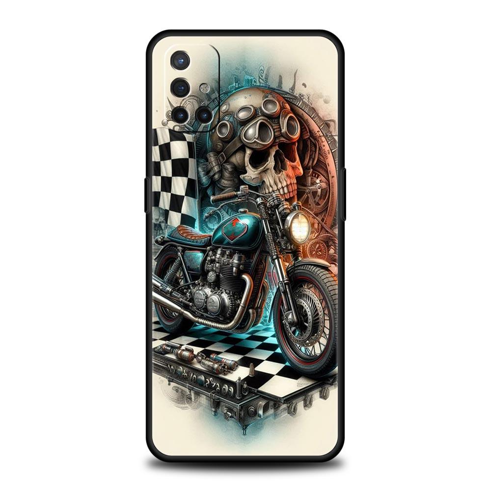 Phone Case For Oneplus 13R 13 12 10T 11 R10 Nord N100 N200 N10 9 9R CE 2 3 Z Pro Lite Soft TPU Colors Vintage Motorcycle Painted