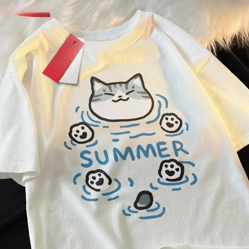 Piao Mao Gou Original Shiba Inu Beauty Short Short-sleeved T-shirt Female Casual Loose Summer Breathable T-shirt Women Clothing
