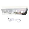 Digital Alarm Clock Dual Display 2 Adjustable Brightness Green Number 12H 24H LED Electronic Clock w