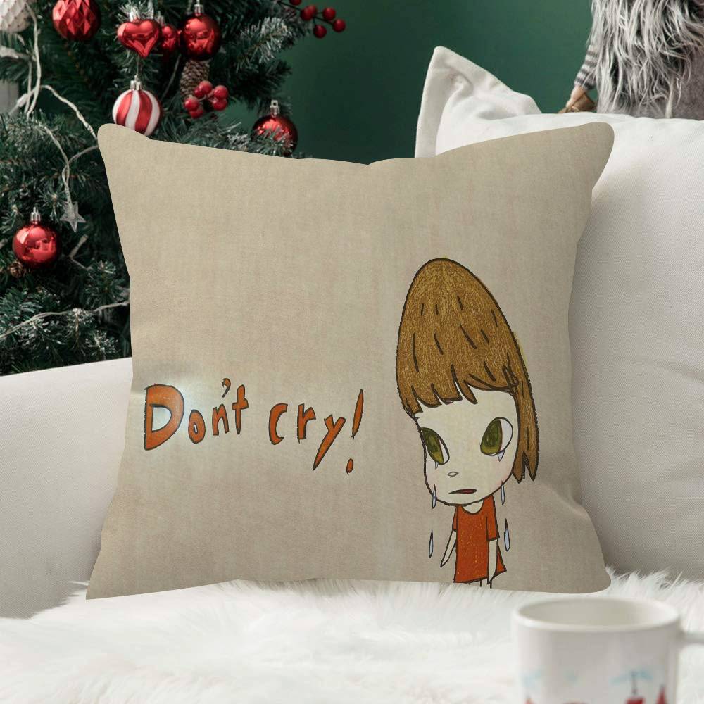 YYoshitomo Nara Fashion Decorative Pillowcase Throw Cover Pillow Case Cushion For Living Room Square Home Decor