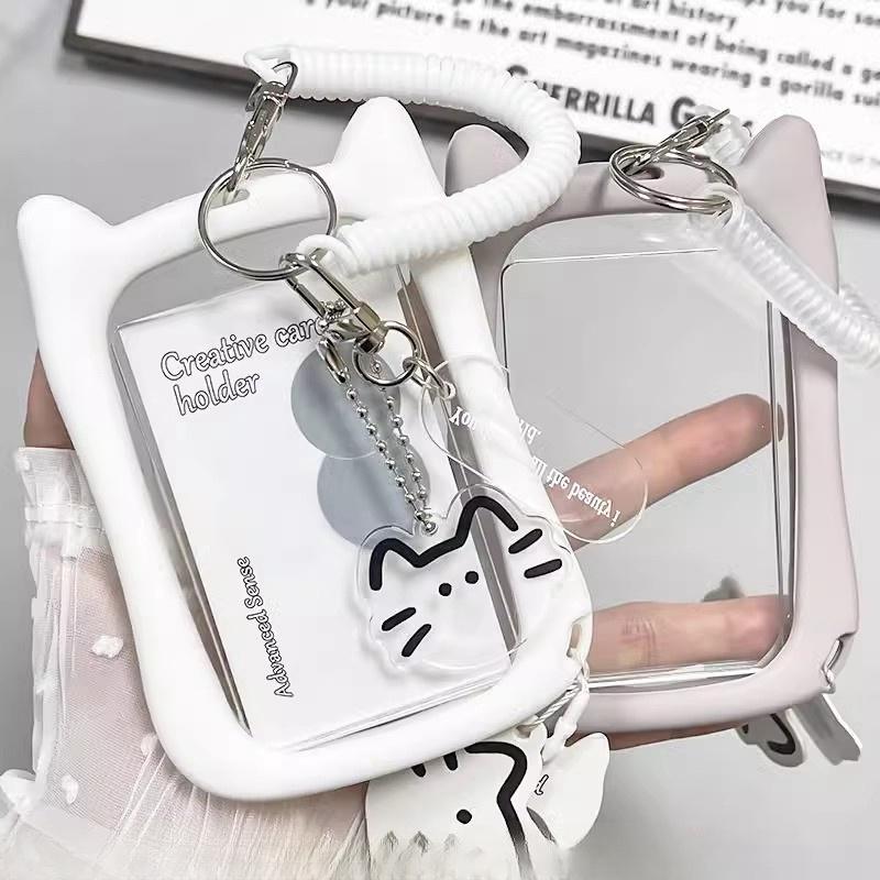 Binder Photocard Holder Cute Keychain Photo Card Case Idol Cards Collect Book Picture Frame Photocard Stuff