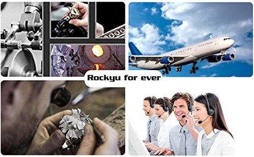 Rockyu Popular Brand Cross Necklace for Men, Stainless Steel, Antique Cross Pendant with Snake and Black Cross and Skull Design