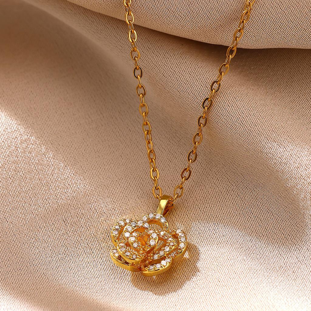 Gold Color Mom Necklace Colorful Butterfly Women Charm Red CZ Heart Musical Note Pendant Dainty Jewelry For Mather Birthday Gift