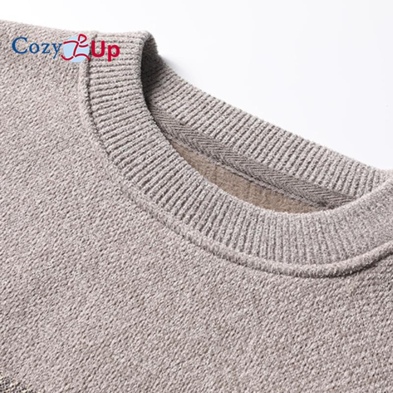 Cozy Up Men's Plush and Thickened Printed Outside Warm Sweater