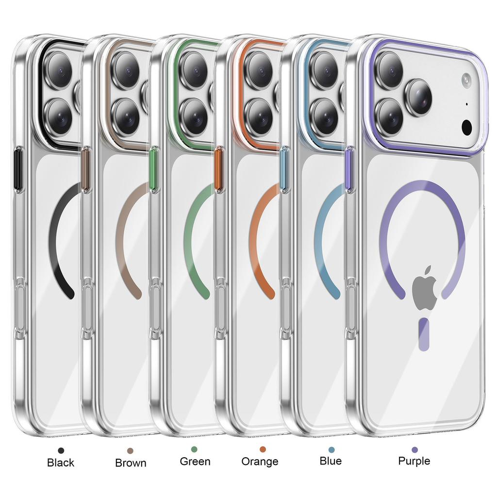 iPhone 17 Pro Max Case: Cross-border, Drop-Proof, PC Hardened Shell, Magnetic Charging, Fits Apple 16 Pro / 15