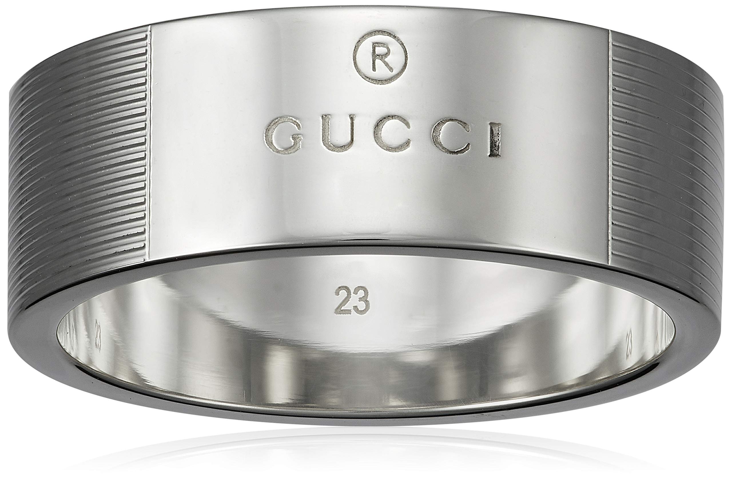 

Gucci Серебряное кольцо с логотипом размера 8 (по японской шкале), GUS-163179-J8400-8106-09, [Б/У]