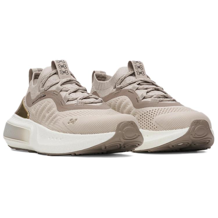 Under Armour Phantom 4 Comfortable Versatile Durable Low-Top Casual Shoes Women sneaker Light-Brown 6007943-203