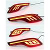 CSCSNL 2Pcs Red Lens LED Rear Bumper Reflector Lamp For Honda CRV CR-V 2017 2018 2019 Tail Brake Light Fog Lamp