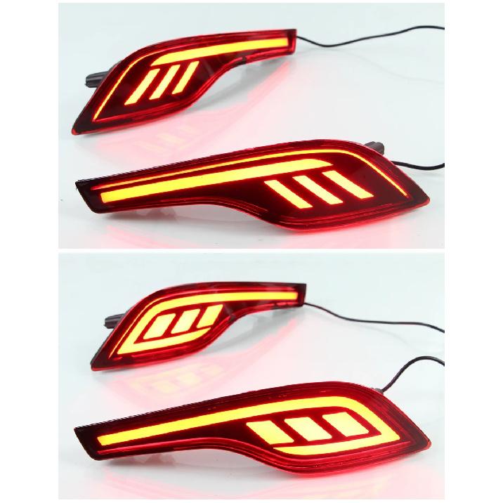 CSCSNL 2Pcs Red Lens LED Rear Bumper Reflector Lamp For Honda CRV CR-V 2017 2018 2019 Tail Brake Light Fog Lamp
