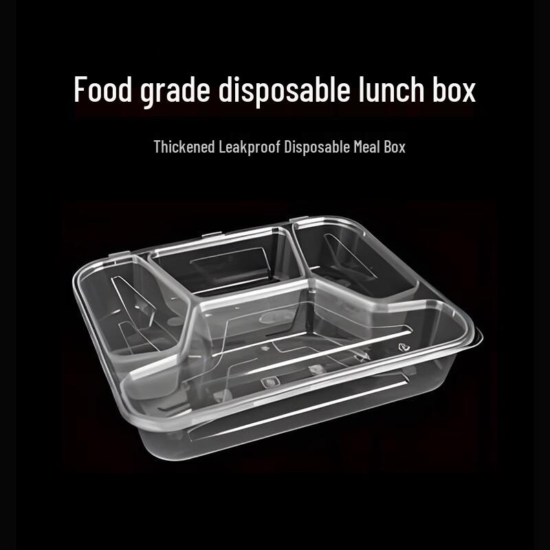 Four-Compartment Disposable Takeout Lunch Box