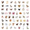 60 Cartoon Farm Animal Stickers – Journal, Suitcase, Laptop Waterproof Pack (60 Sheets)