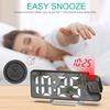 Digital Clock with Temperature Date Projection Digital Alarm Clock Brightness Adjustable Large Display for Heavy Sleeper Bedroom