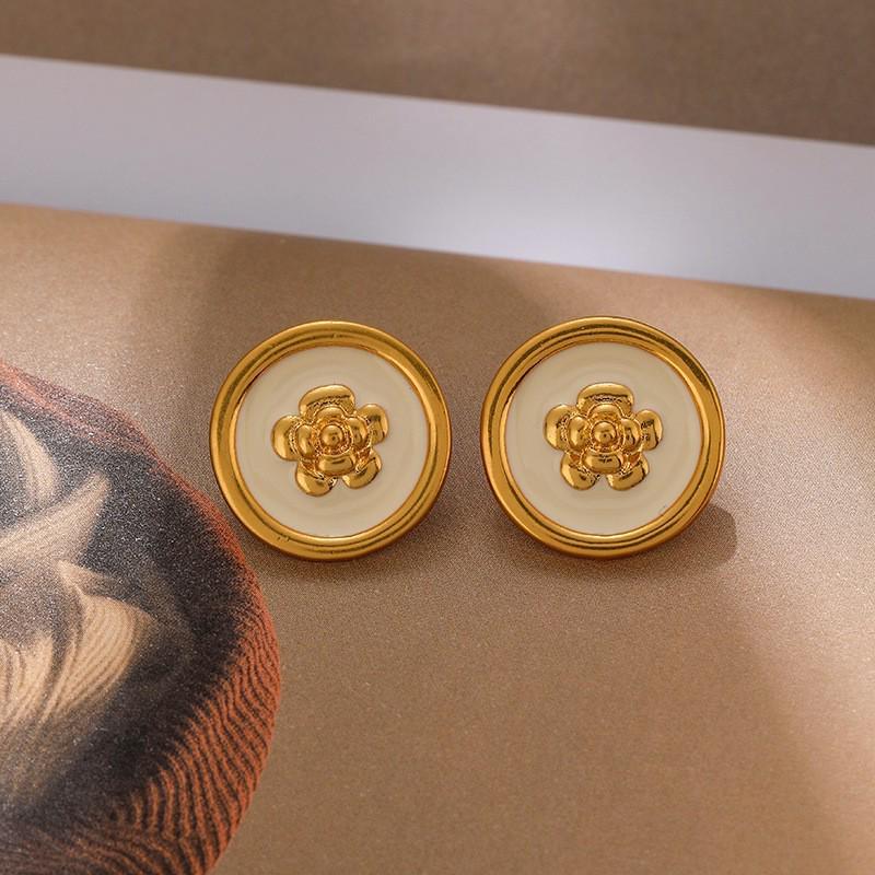 

Винтажные роскошные серьги-пусеты с цветочным узором серебристого цвета - Элегантная, универсальная мода для женщин белый