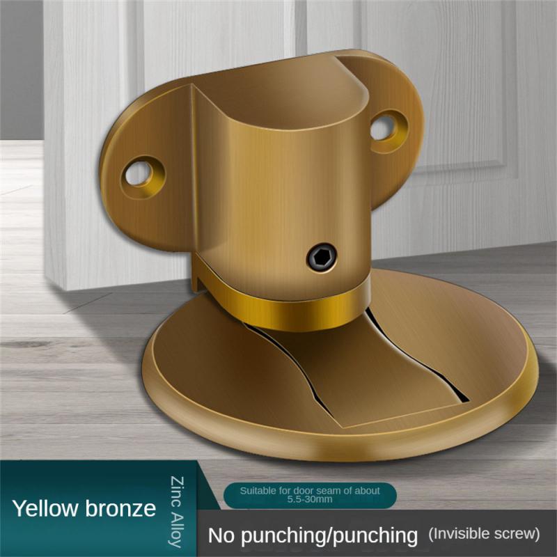 Adjustable Stainless Steel Door Stop Punch-free Strong Magnetic Anti-collision Door Stopper Invisible Bathroom Floor Door Stop