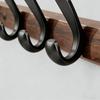 Wall Mounted Coat Hook Rack Entryway Hallway Closet No Drill Installation Heavy Duty Wooden Hanging Organizer