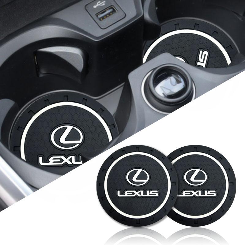 Car Anti Slip Coaster Anti-noise Water Cup Pad Cushion Car Styling For Lexus ES RX NX LS UX LM LX GX LC RZ IS CT GS RC HS SC LBX
