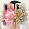 For Vivo Y22 Y22s Case V2206 V2207 Luxury Flowers Candy Painted Cover Soft Silicone Phone Case For Vivo Y22s Y 22 VivoY22 S Bags
