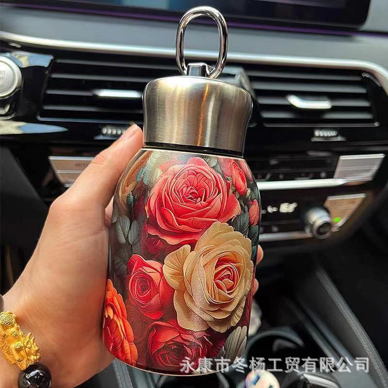Guochao Mini Xiaopangding Thermos Cup with Pull Ring Convenient Pocket Cup Simple Fashion Cup Company Gifts