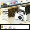 Retro Design Entry-Level HD CCD Digital Camera with Rotating Selfie Screen for Students & Travelers