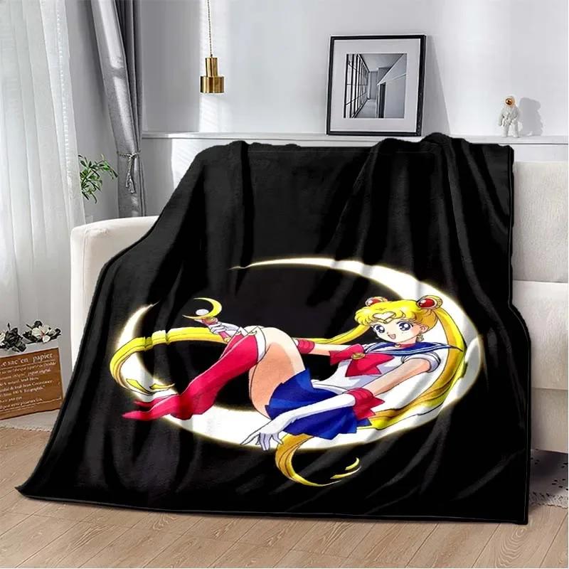 Pătură drăguță S-Sailor-Moon cu desene animate 3D imprimate modă moale confortabilă sufragerie dormitor canapea pat pătură de călătorie cadou de aniversare pentru copii