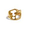 Yhpup Neuheiten Verstellbarer Edelstahl Geometrisch Hohl Mode Ungewöhnlich Offener Ring Beliebt Vielseitig Täglich Trendiger Schmuck