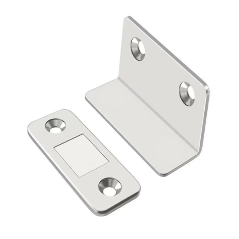 2 Stück Magnetischer Türschnapper - Unsichtbare Starke Haftung, Bohrmontage, Nahtlose Freigabe - Ideal für Schränke, Schiebetüren