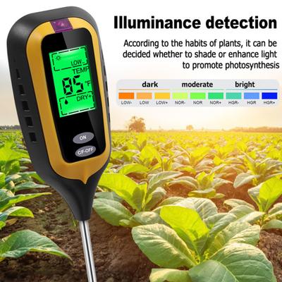 1 Set Soil Tester High Accuracy Digital Display 4 In 1 Soil Plant Temperature Humidity Illuminance PH Tester Home Use