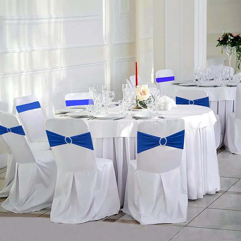 20Pcs Knot Bow Chair Strap Cover Band Ribbons Chair Tie Backs for Party Banquet Decor Wedding Decoration Elastic Band Buckle Decoration Props Slider