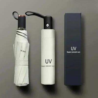 Mini guarda-chuva dobrável automático anti-UV chuva sol guarda-chuva moda portátil à prova de vento luz mulheres homens crianças guarda-sol guarda-chuva