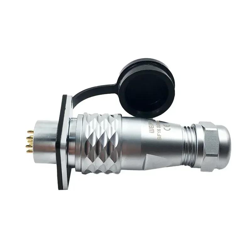 WEIPU SF16 SF1610/S SF1613 Industrial Waterproof IP67 Electrical Connector M16 2 3 4 5 7 9 10Pin Adapter Female Plug Male Socket