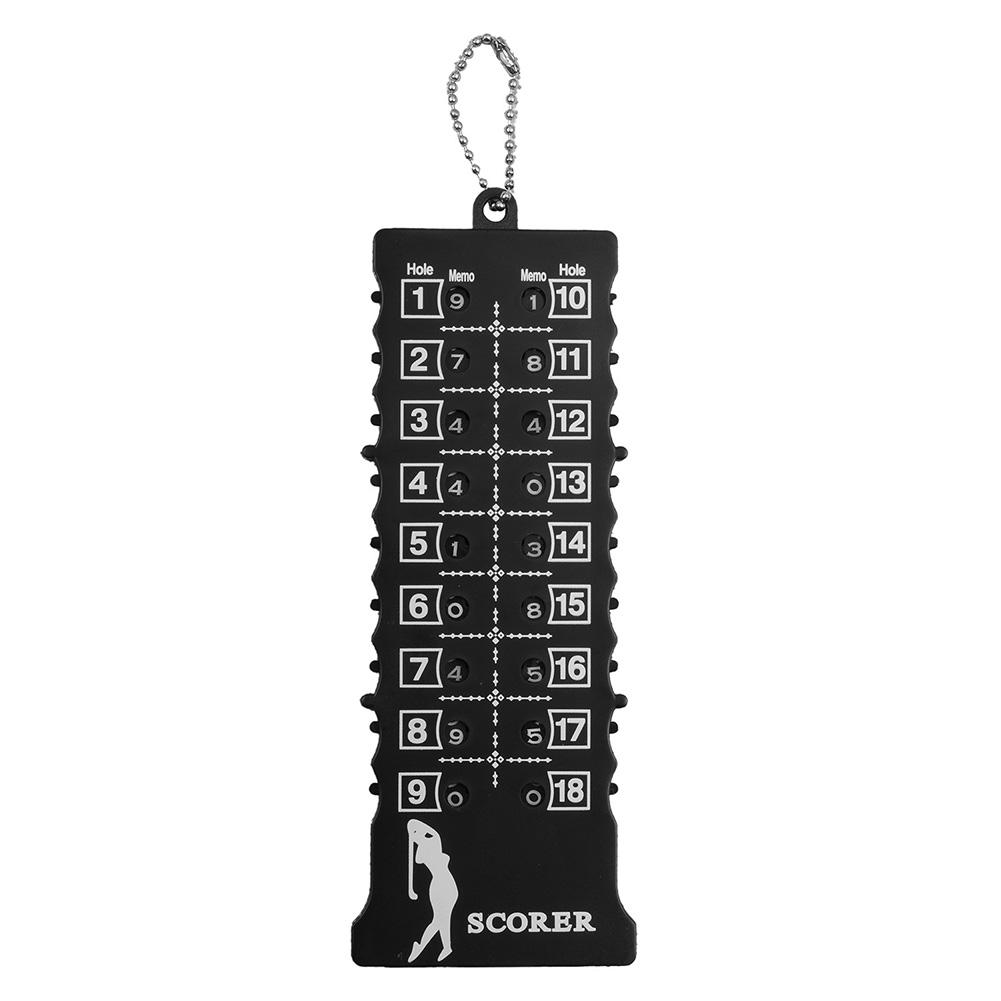 

18 Hole Rectangular Golf Stroke Putt Score Count Golf Score Indicator with Key Chain Golf Counter Golf AccessoriesFor Practice чорний