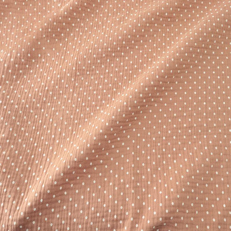 Soft Dot Print Cotton Sewing Fabric Crepe Double Layer Gauze Cloth Cotton Skirt Pajama Cotton Fabric 100*135cm