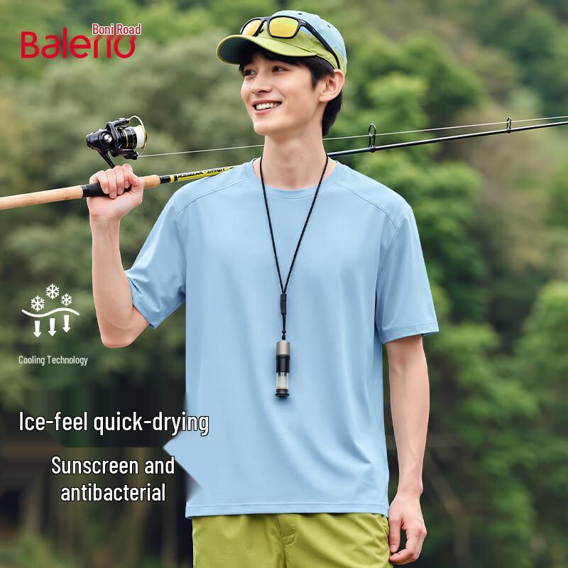 

Baleno Men s Quick-Dry Breathable Short Sleeve T-Shirt M