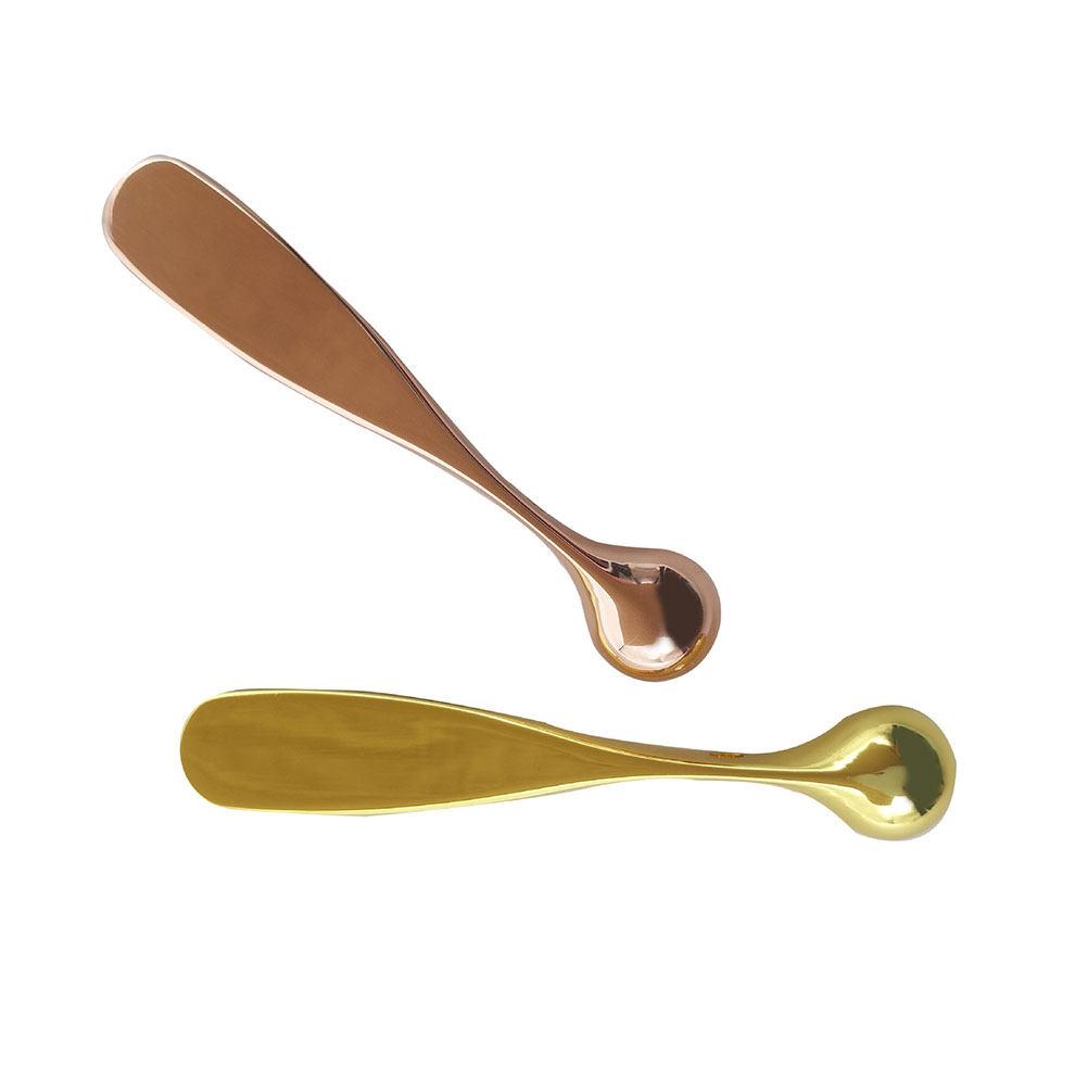 2Pcs Eye Cream Massage Bar Spoon Zinc Alloy Compact Portable Skin Care Tool Relieve Eye Fatigue Reduce Wrinkles and Puffiness