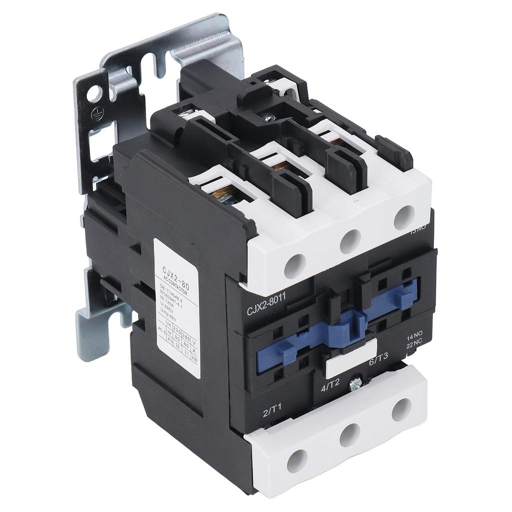 AC Contactor Flame Retardant ABS Shell Silver Alloy Contacts 80A Electric Contactor for Industrial