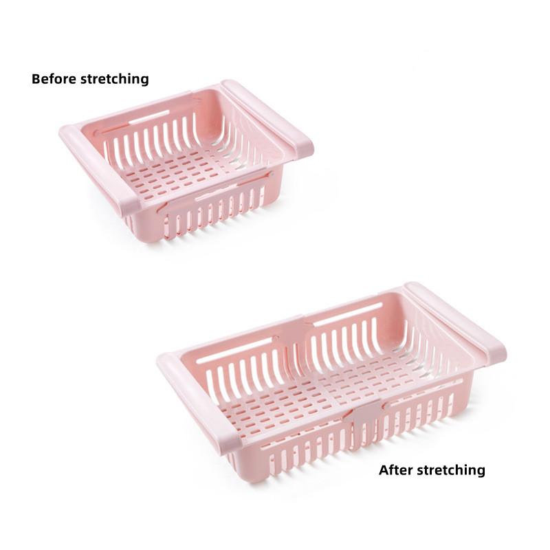 

Холодильник Органайзер Ящик для зберігання Ящик для холодильника Пластиковий контейнер для зберігання Полиця Фрукти Яйце Ящик для зберігання їжі Кухонні аксесуари рожевий