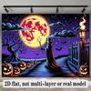 Party Backdrop Halloween Moon Flat Banners Spooky Skeleton Pumpkin Celebrations Wedding Photo Booth Decor Front Door Decor