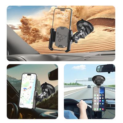 Car Phone Holder Strong Suction Car Phone Mount 360° Rotation Cell Phone Holder Adjustable for Car Window Windshield