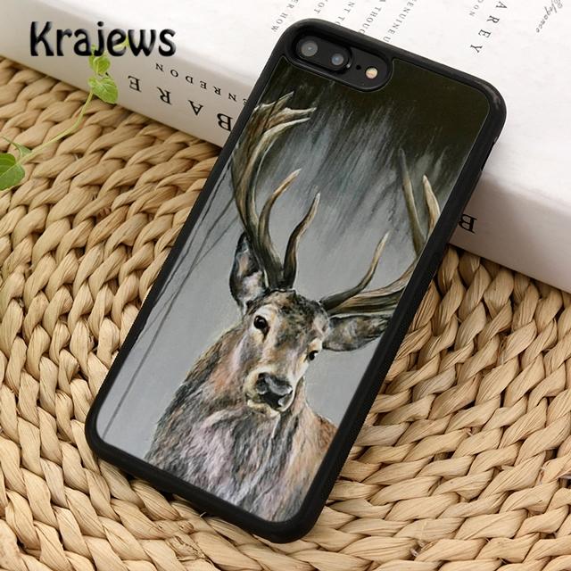 Husa de telefon moale Krajews Deer pentru iPhone 14 5s 6s 7 8 plus X XR XS 11 12 13 pro max Samsung Galaxy S21 S22 ultra