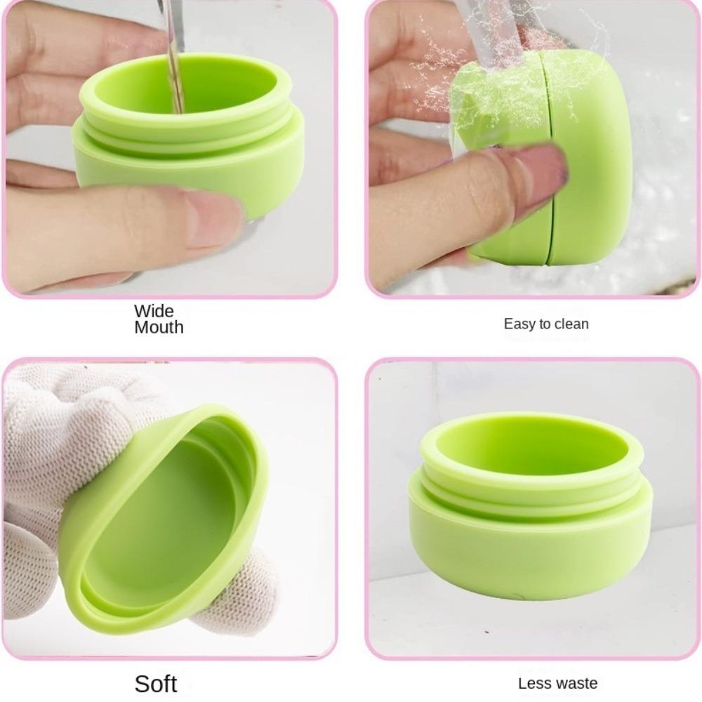 2PCS Refillable Cosmetics Box Silicone Storage Box Wear-resistant Silicone Storage Box  Men
